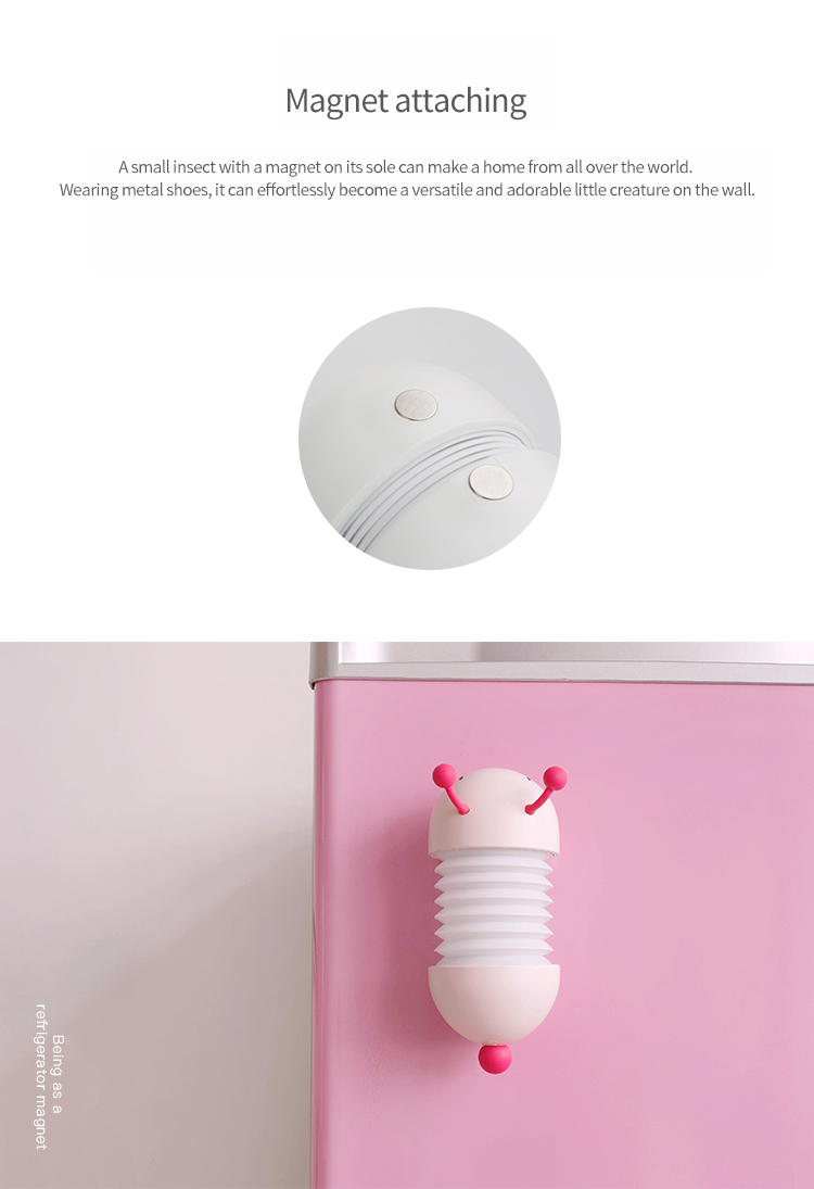 D011 - LAIKEN Caterpillar Bedside Night Light Lamp - Extendable, Magnetic Design, Soft Warm Light (4)