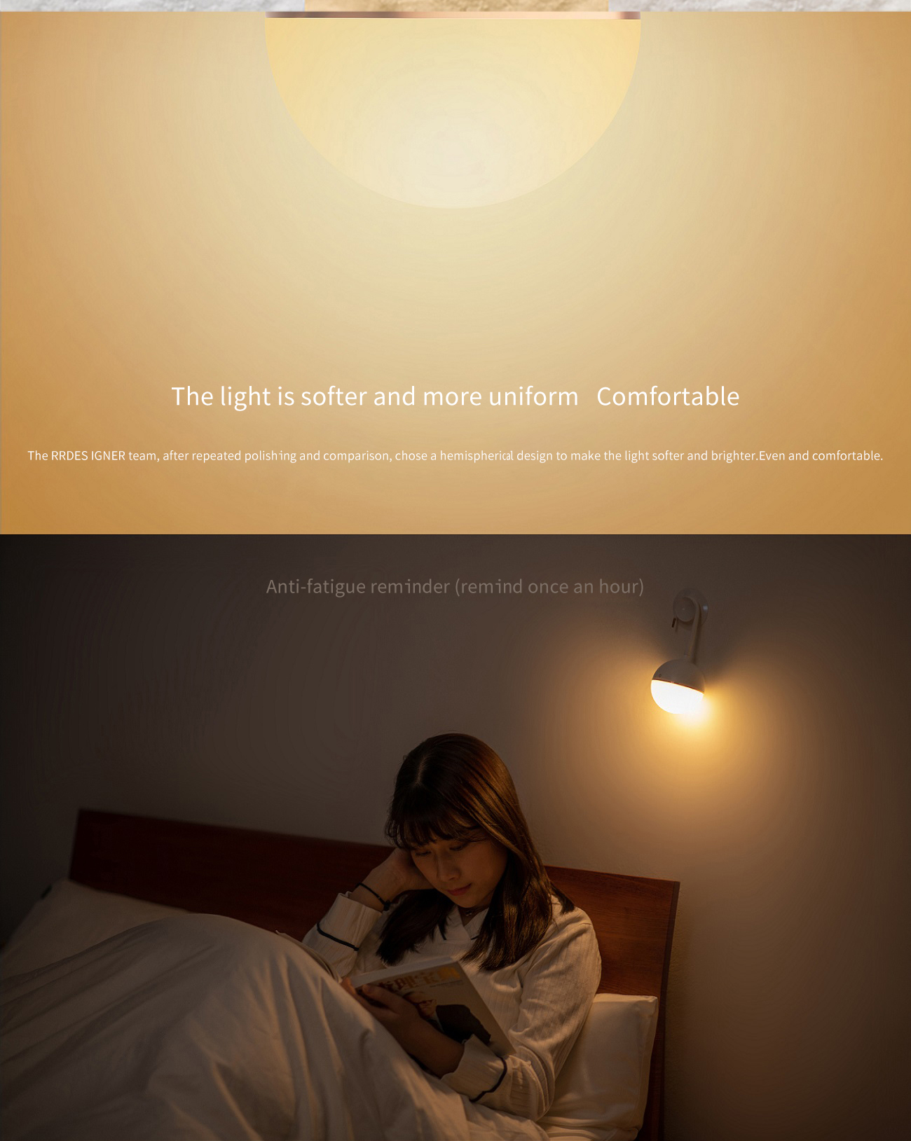 D012 - LAIKEN Little White Portable Lamp - Essential for Home and Travel, 72 Hours Battery Life (5)