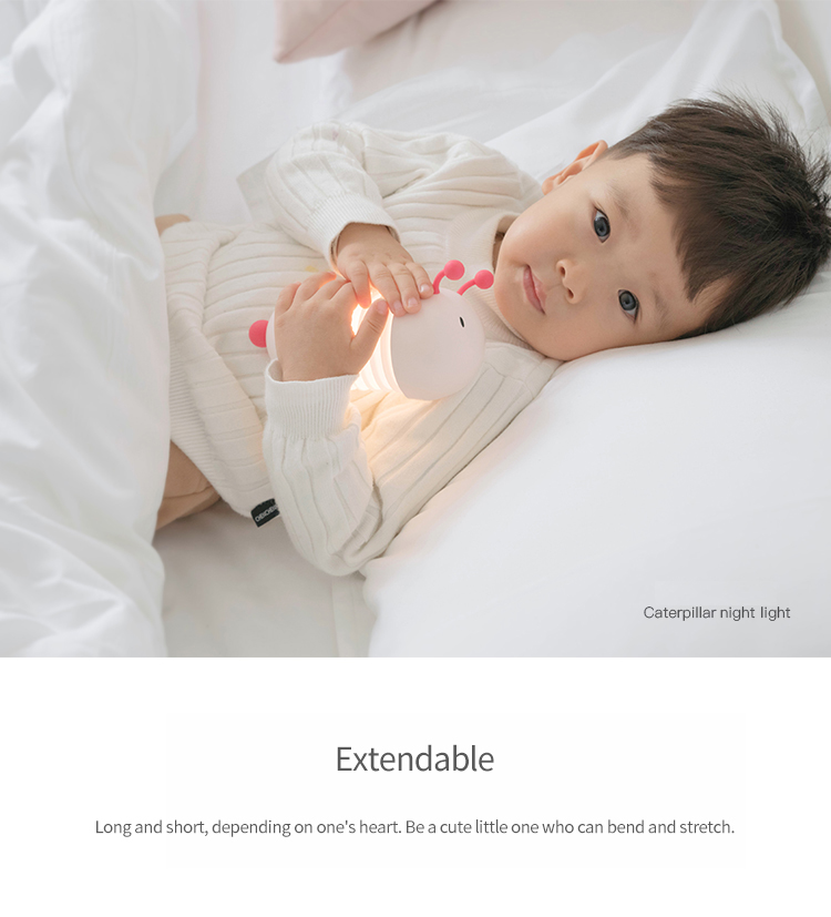 D011 - LAIKEN Caterpillar Bedside Night Light Lamp - Extendable, Magnetic Design, Soft Warm Light (2)