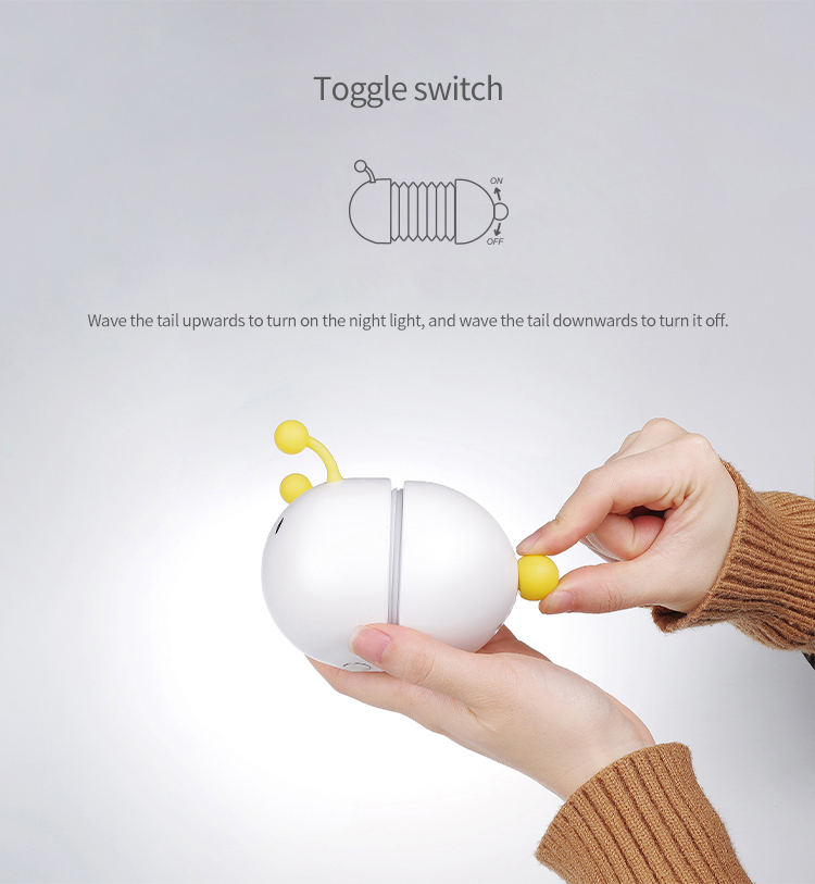 D011 - LAIKEN Caterpillar Bedside Night Light Lamp - Extendable, Magnetic Design, Soft Warm Light (8)